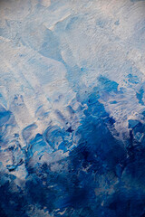 Abstract blue paint background. Modern blue painting