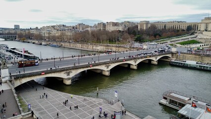 Drone photo Pont d'Iéna Paris France europe