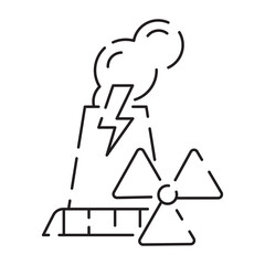 Energy sources, types and renewable energy or alternative line icon. Vector, dangers, charging battery, windmill, hydroelectric station, thermal plant, energy saving, light