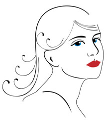 woman face drawing 3