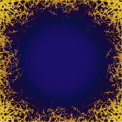 Decorative vintage gold frame. Grunge golden border template. Retro luxury invitation, Royal certificate. Jpeg