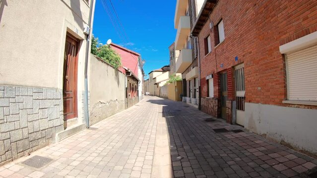 a street in Mansilla de las Mulas, province of León, Castile and Leon, Spain