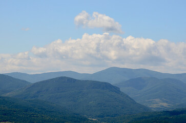 Mountain layers and green forests in Belogradchik