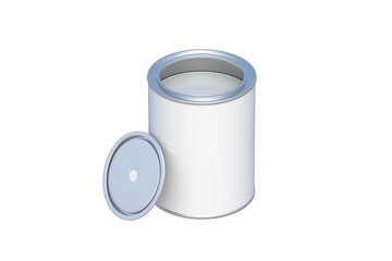 Paint can isolated on white background. 3d render