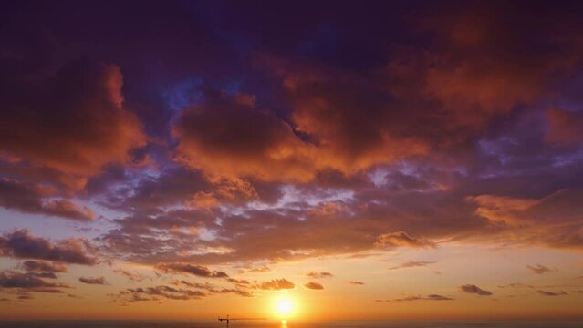 4k, Timelapse, magnificent sea sunset