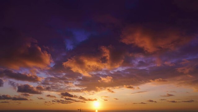 4k, Timelapse, magnificent sea sunset