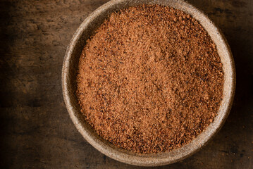 Ground Nutmeg in a Bowl