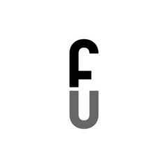 Initial Letter FU Logo Design Outstanding Creative Modern Symbol Sign