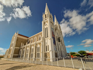 Catholic cathedral in northeast Brazil on a sunny day