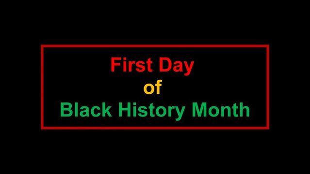 Black history month with black background for american, african culture and Black history months. 4K