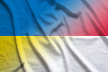 Ukraine and Indonesia government flag transborder relations IDN UKR