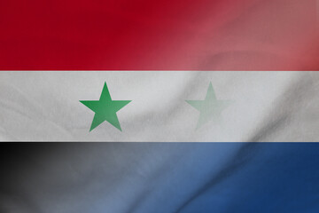 Syria and Netherlands government flag transborder relations NLD SYR