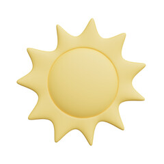 Sun 3d realistic render vector icon set.