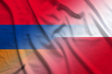 Armenia and Czech Republic official flag transborder contract CZE ARM