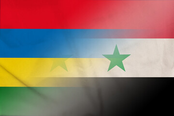 Mauritius and Syria state flag transborder relations SYR MUS