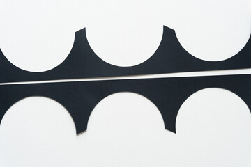 abstract black and white background featuring an arched  element or bridge pattern