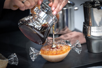 Famous handmade filter coffee in a cup