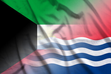 Kuwait and Kiribati political flag international relations KIR KWT