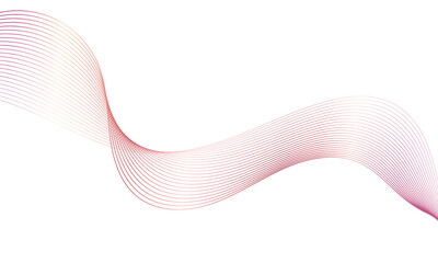 Abstract colorful gradient wave element for design. Digital frequency track equalizer. Stylized line art background. Vector illustration. Wave with lines created using blend tool. Curved wavy line.