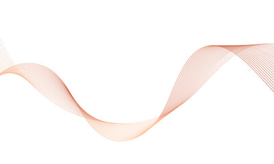 Abstract colorful gradient wave element for design. Digital frequency track equalizer. Stylized line art background. Vector illustration. Wave with lines created using blend tool. Curved wavy line.