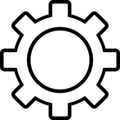 Cog vector icon, setting symbol illustration on white background..eps