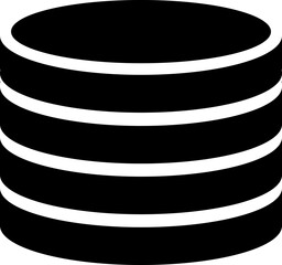 Database vector icon, server storage symbol illustration on white background..eps