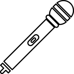 Microphone vector icon, mic symbol illustration on white background