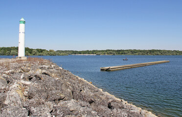 Lake of Der Chantecoq port of Nemours Champagne Grand Est France