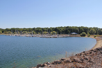 Lake of Der Chantecoq port of Nemours Champagne Grand Est France