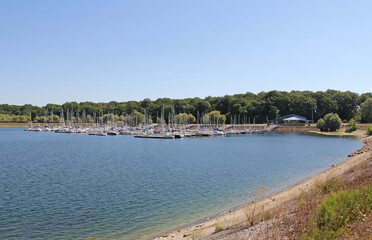Lake of Der Chantecoq port of Nemours Champagne Grand Est France