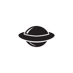 UFO icon logo template illustration design vector
