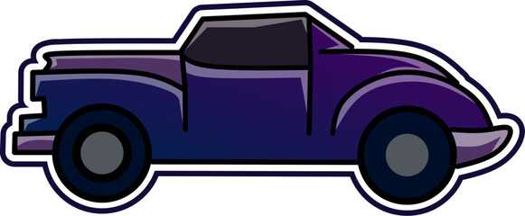 classic car icon flat design for automotive theme