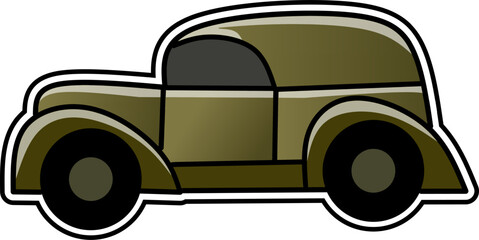 classic car icon flat design for automotive theme