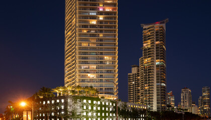 Fototapeta na wymiar Photo of Miami, Florida, USA downtown skyline.