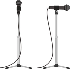 マイクスタンドに取り付けたマイク