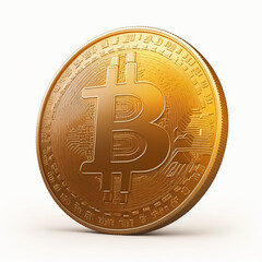 Coin bitcoin isolated. Generative AI