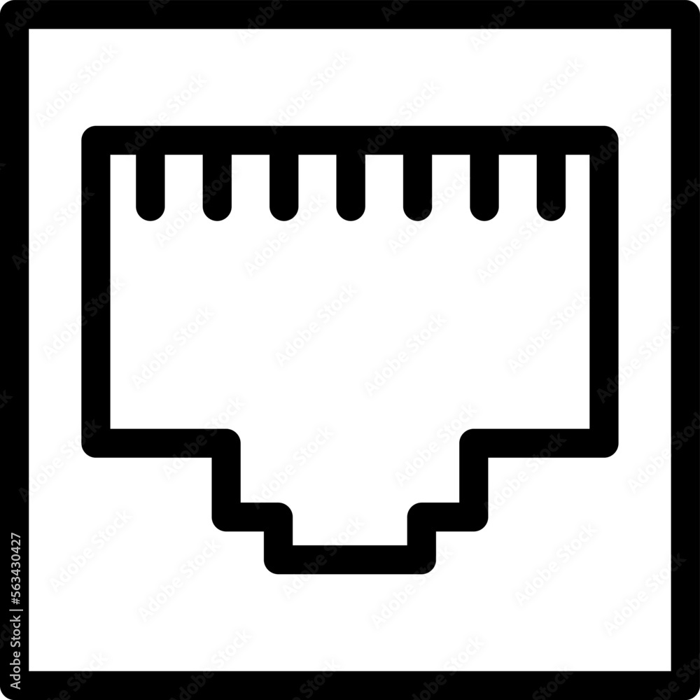 Poster lan network vector icon, network input illustration on white background..eps