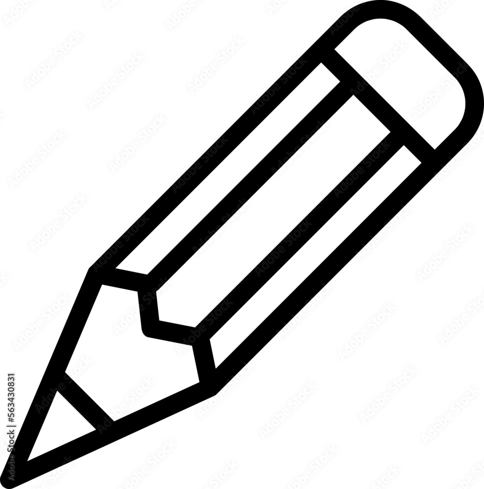 Poster pencil flat icon. single high quality outline symbol of graduation for web design or mobile app..eps