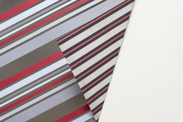 Obraz premium folded scrapbook paper with decorative striped patterns and blank space