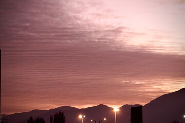 sunset in the mountains