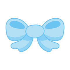 cute blue ribbon bow tie vector illustration for graphic design and decorative element.