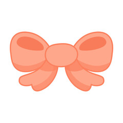 cute pink ribbon bow tie vector illustration for graphic design and decorative element
