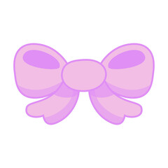 cute purple ribbon bow tie vector illustration for graphic design and decorative element