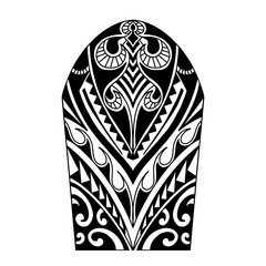Obraz premium Wrap around arm polynesian tattoo design. Pattern aboriginal samoan. illustration EPS10