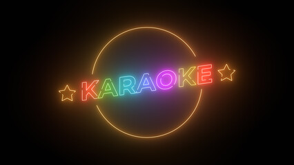 KARAOKE Text Neon Sign Light Symbol Billboard LED