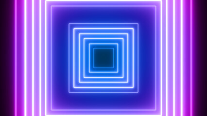 Abstract Rectangle Neon Light Award Floor Dancing Stage VJ Loop