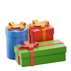 Naklejka premium 3D Render Gift Box Icon Illustration