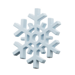 Snowflake 3D Icon Illustration