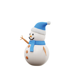 Snowman 3D Icon Illustration