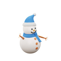 Snowman 3D Icon Illustration